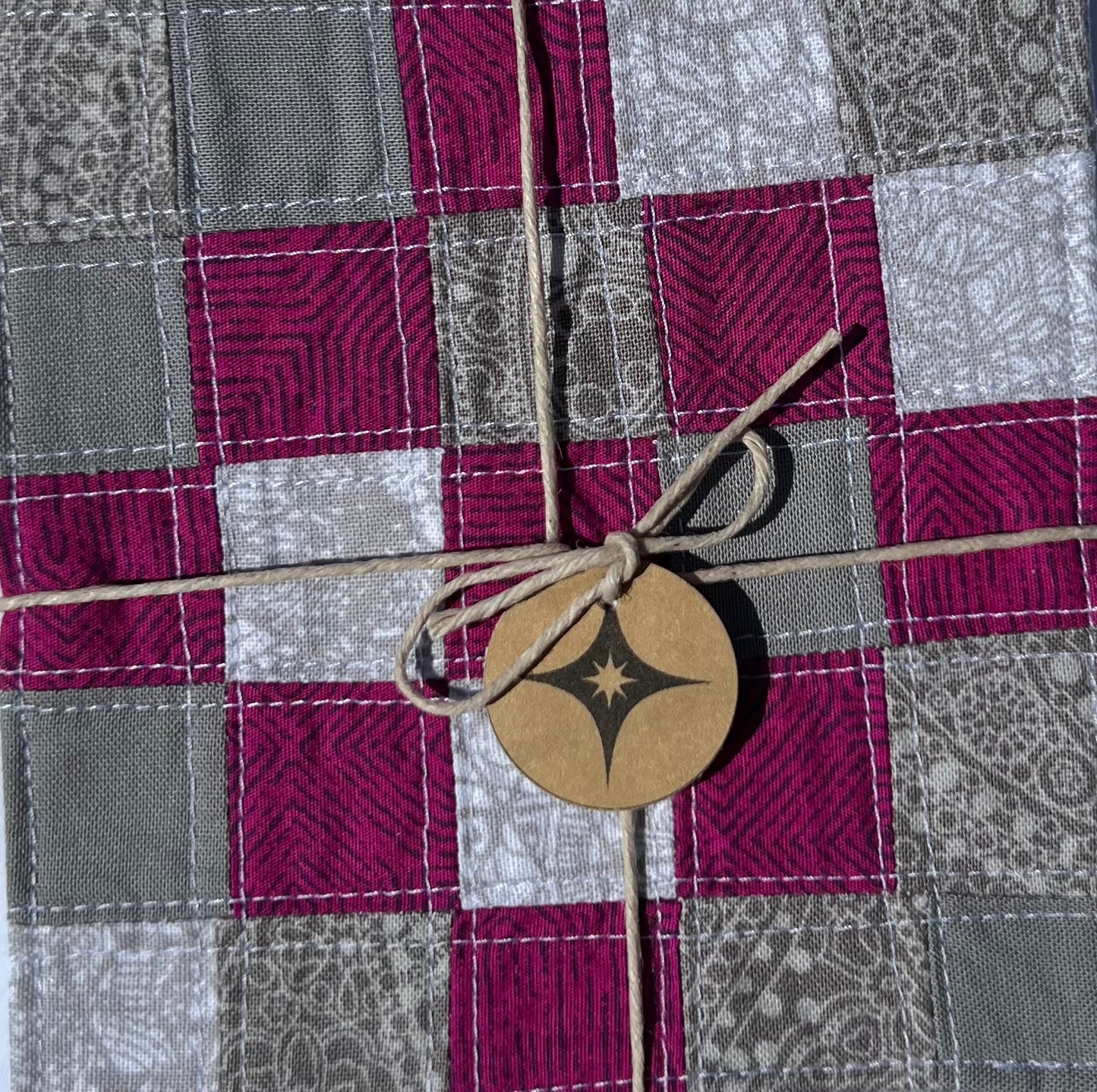 Grey & Fuschia Coaster Set