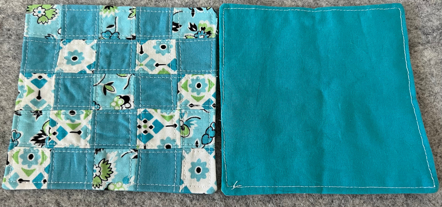 Teal & Green Coaster Set