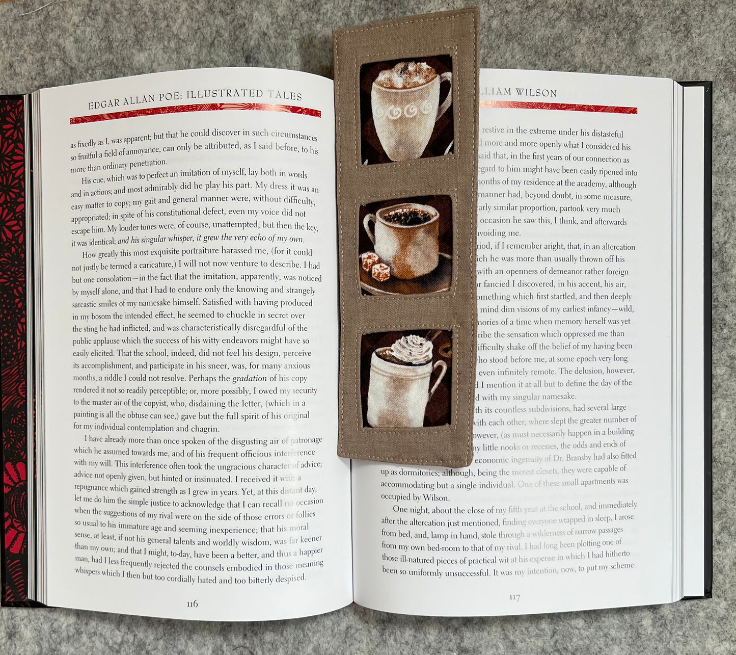 Coffee Fabric Bookmark