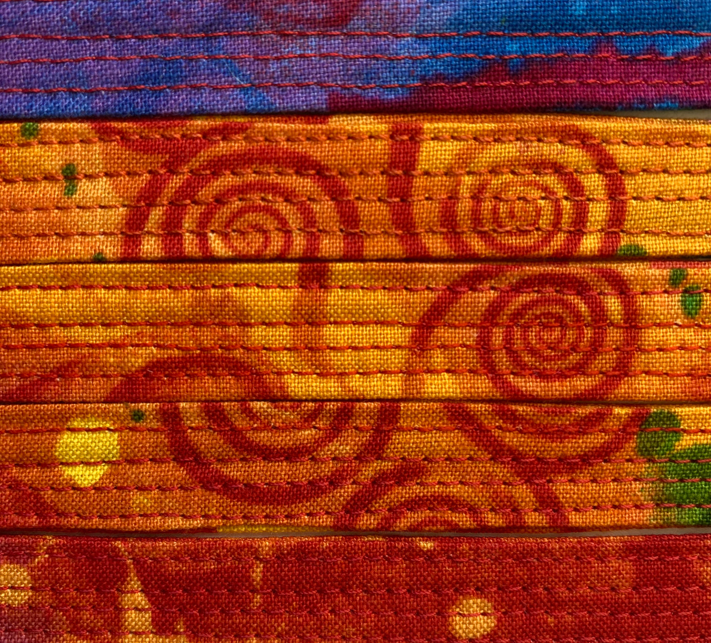 Rainbow Swirl fabric Bracelet