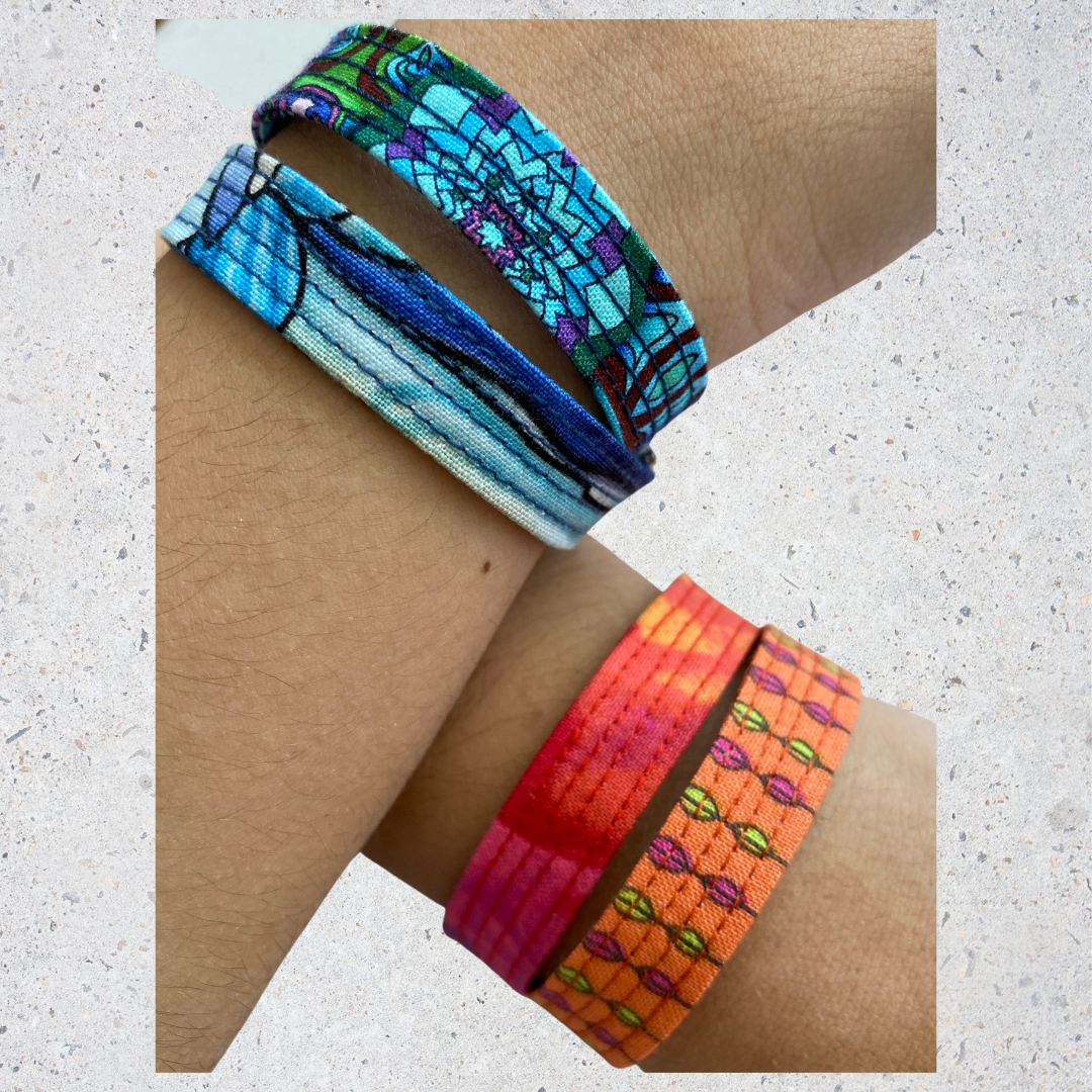 Stained Glass Fabric Bracelet